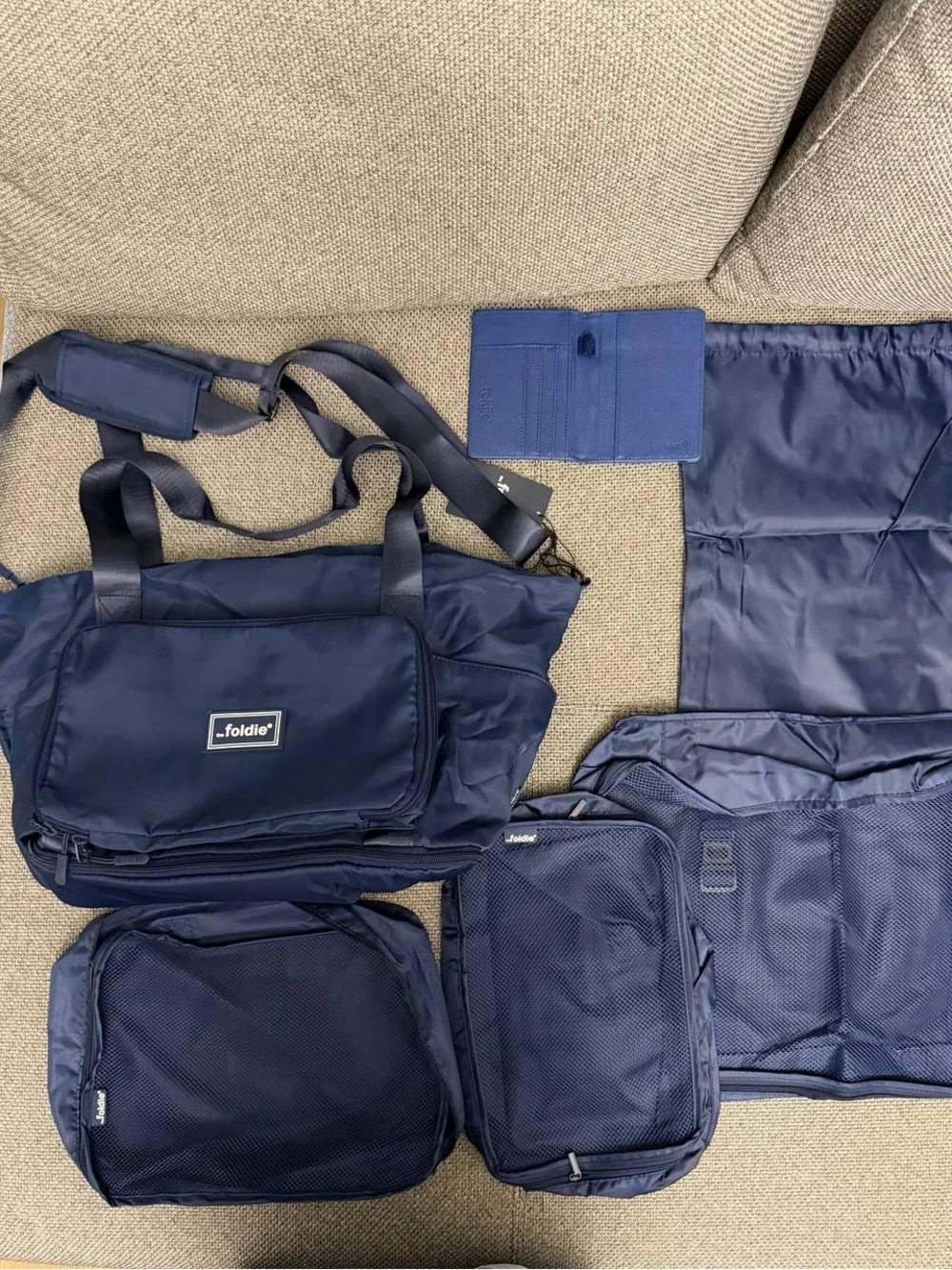 Navy Men's Travel Tote Bag